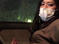 Japanese Crossdresser Masturbation In The Car